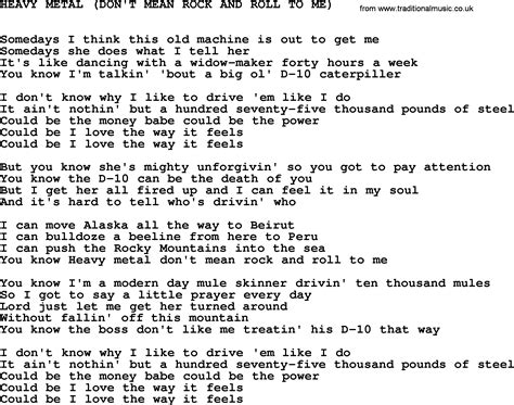 lyrics for heavy